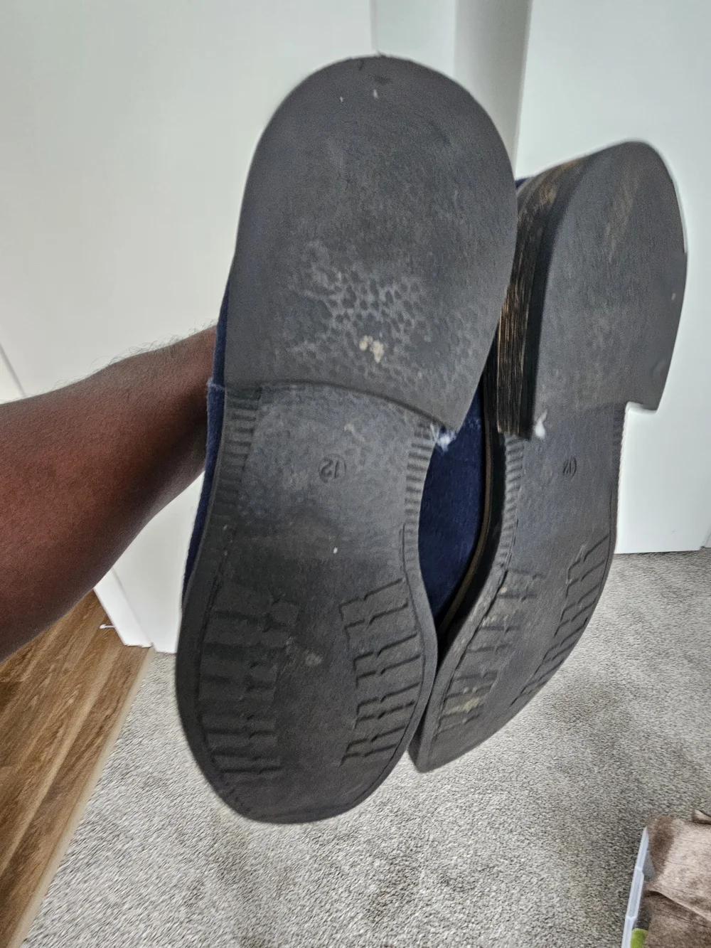 Men's Navy Dress Boots - Comfortable Slip-On Style